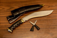 Handcrafted 10-Inch Blade Gurkha Khukuri Knife with Tempered and Razor-Sharp Edg picture