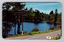 Inlet NY-New York, Fifth Lake, Adirondack Canoe Route, Vintage Souvenir Postcard picture
