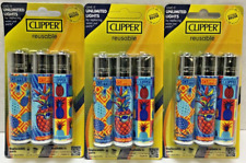 Clipper Refillable Lighters / Hipster Pineapple Theme / 9 Total Lighters picture