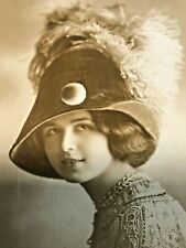 RPPC Beautiful Lady with hat  Aberdeen SD c.1913 Card by EAS  picture