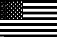  USA AMERICAN FLAG BLACK SUBDUED HELMET BUMPER STICKER DECAL MADE IN USA picture