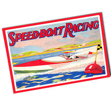 Two Speedboat Racing 1930's Game Design 11x17