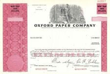 Oxford Paper Co. - 1899 Specimen Stock Certificate - Specimen Stocks & Bonds picture