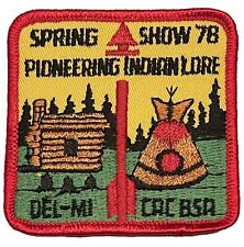 Crossroads Of America Council Patch Spring Show 1978 Del-Mi BSA Boy Scouts CAC picture