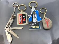 4 Vintage Keyring I LOVE MAINE USA Keychain LOBSTERS Porte-Clés LIGHTHOUSE STONE picture