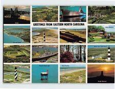 Postcard North Carolina Attractions Greetings from Eastern North Carolina USA picture
