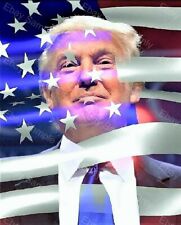 Stunning Patriotic 16x20 Donald J Trump Canvas Wall Art Print PLUS 8 X 10 GLOSSY picture