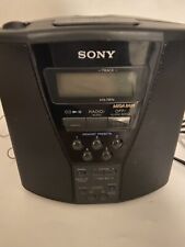 Sony ICF-CD833 CD Player Alarm Clock-AM/FM-Black-1995-Corded-Tested All Works picture