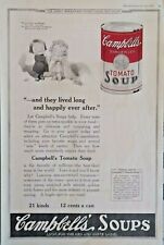 1920s Campbells Soup Kids Bride and Groom Art Large Vintage Print Ad picture