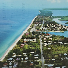 Englewood Beach Aerial Photo 4x6 Postcard c1983 Florida Beach Street Scene B562 picture