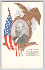 Postcard United States President James A. Garfield Patriotic Antique Embossed picture