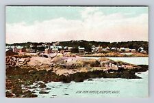 Rockport MA-Massachusetts, View From Harbor, Antique, Vintage Souvenir Postcard picture