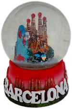 New Souvenir Snowdome Spain I Love Barcelona Snow Globe Sagrada Familia.red 9cm picture