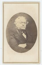 Antique CDV Circa 1870s Stern Looking Man in Suit Hurd & Stebbins South Adams MA picture
