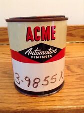 Vintage ACME Automotive Finishes Paint Can Pint Size Collectable Display Can picture
