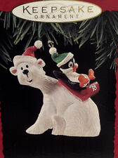 Polar Bear Ornament 1995 Hallmatk Keepsake Polar Coaster NIB picture