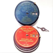 Vintage Add-A-Coin Bank Mutual Benefit Insurance & First Federal Loan & Key 40's picture