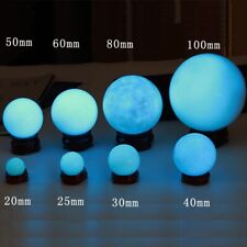 1X Luminous Stone Green/Blue Glow In The Dark Crystal Sphere Ball 20-70mm Decor picture