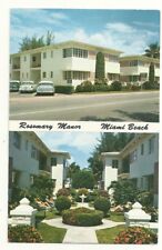 Postcard FL Florida Rosemary Manor Garden Patio Miami Beach picture