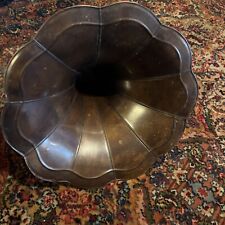 GRAMOPHONE (MORNING GLORY) HORN 10 Pedal Brass/ Copper? 17” picture