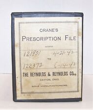 Vintage 1942 Cardboard Pharmacy Rx Prescription File Box FULL New Mexico picture