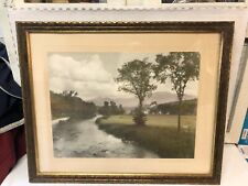 David Davidson Large Hand Colored Photo Franconia Beautiful White Mountains NH picture