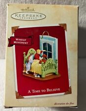 2002 Hallmark Keepsake Christmas Ornament A Time To Believe windup movement picture