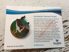 RSPB partner AUSTRALIAN PAINTED SNIPE Bird life Australia Enamel pin badge picture