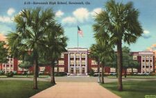 Vintage Postcard 1930's Savannah High School Savannah Georgia Coastal News Co. picture