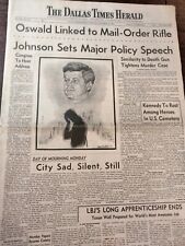 Newspapers- KENNEDY ASSASSINATION: OSWALD LINKED TO RIFLE, SUPERB DALLAS PAPER  picture