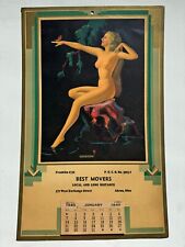 1940 Advertising Pinup Girl Calendar by KO Munson- Sheer Beauty- Nude picture