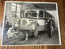 Original 1930s Photograph Fred Dilley School Bus Garage Mechanic Flemington, NJ picture