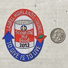 2012 LAUREL HIGHLANDS COUNCIL Patch - SCOUTING FOR FOOD - To Live is to Give  picture