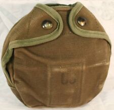 USGI MILITARY ARCTIC CANTEEN COVER COTTON DUCK CANVAS OD GREEN NICE picture