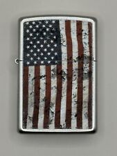 2016 USA Flag Weathered Zippo Lighter NEW Never Struck picture