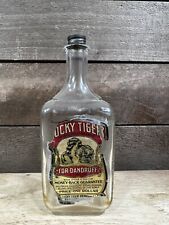 Lucky Tiger Dandruff Barber Bottle Kansas City Missouri Original Label picture