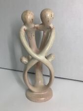 Family Unity Soapstone Figurine Art Sculpture Kenya Family Of Four Mom Dad Kids picture