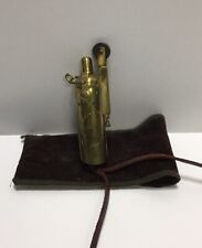 Vintage Military Brass Trench Lighter WW2 WWII Era with Pouch picture