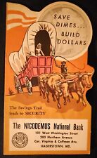 Vintage 1950s Covered Wagon Dime Saver Nicodemus National Bank Hagerstown MD picture