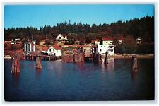 c1960's Ferry Landing At Orcas Moran State Park Washington WA Unposted Postcard picture