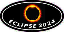 4x2 Oval Eclipse 2024 Sticker Luggage Case Car Truck Bumper Cup Tumbler Stickers picture