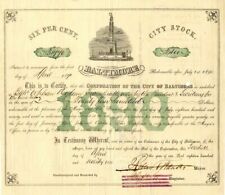 Corporation of the City of Baltimore - $2,400 Bond - General Bonds picture
