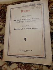 National American Woman Suffrage Association Convention Program Chicago 1920 picture