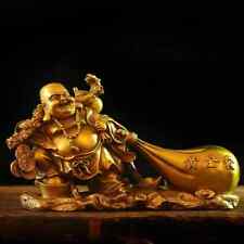 Pure Copper Maitreya Buddha Statue Big Belly Laughing Buddha Ornaments Monk picture
