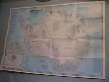 PINNIPEDS + ANTARCTICA SOUTH POLE MAP April 1987 National Geographic picture