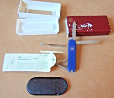 RARE  VICTORINOX SWISS ARMY POCKET KNIFE  BLUE W/ PEPSI-COLA LOGO  ORIGINAL BOX picture