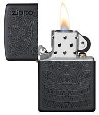 Zippo 29989, Tone on Tone Pattern-Subtle Filigree, Black Matte Finish Lighter picture