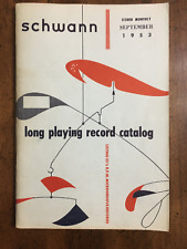 Schwann Long Playing Record Catalog. September, 1953 issue picture