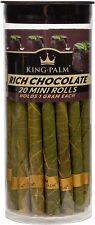 King Palm | Mini Size | Rich Chocolate | Organic Prerolled Palm Leafs | 20 Rolls picture