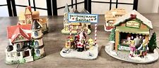 Lemax Village Collection Hot Cocoa Stand, Pet Portraits Santa + 4 Houses￼ picture